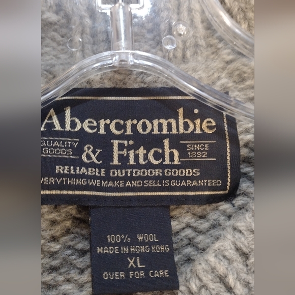 Abercrombie & Fitch Gray Wool Men's Sweater Size XL - Picture 5 of 5